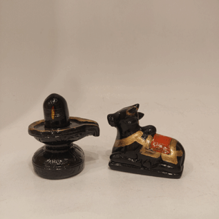 Resine Shivalingam with Nandi Idol
