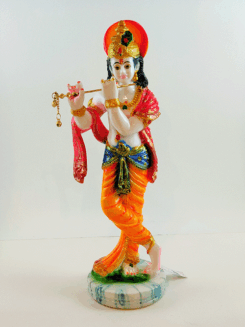 Resine Lord Krishna Flute Playing Idol