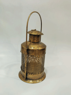 Antique Brass Finished Metal Lantern