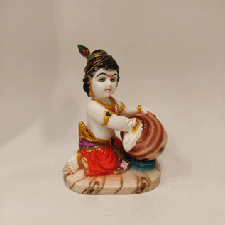 Resine Baby Krishna With Butter Pot