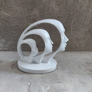 Resine 3Â Faces Statue Sculpture