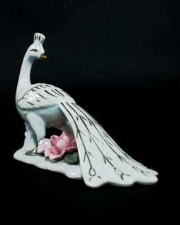 Ceramic white swan
