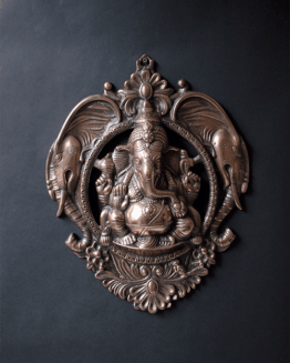 Metal Ganesh with Elephant face Wall Hanging