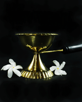 Brass doopakal / Pooja Sambrani Brass Holder with Handle