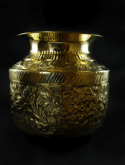 Brass Pot Embossed