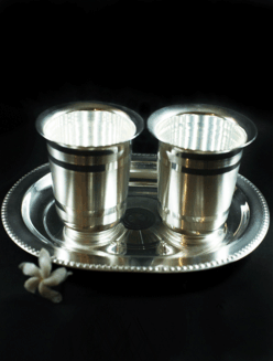 German Silver Glass 2p