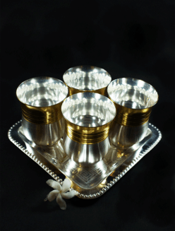 German Silver Glass 4p