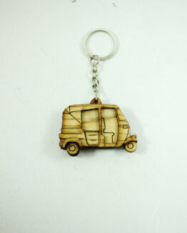 Wooden Three Wheel Keytag